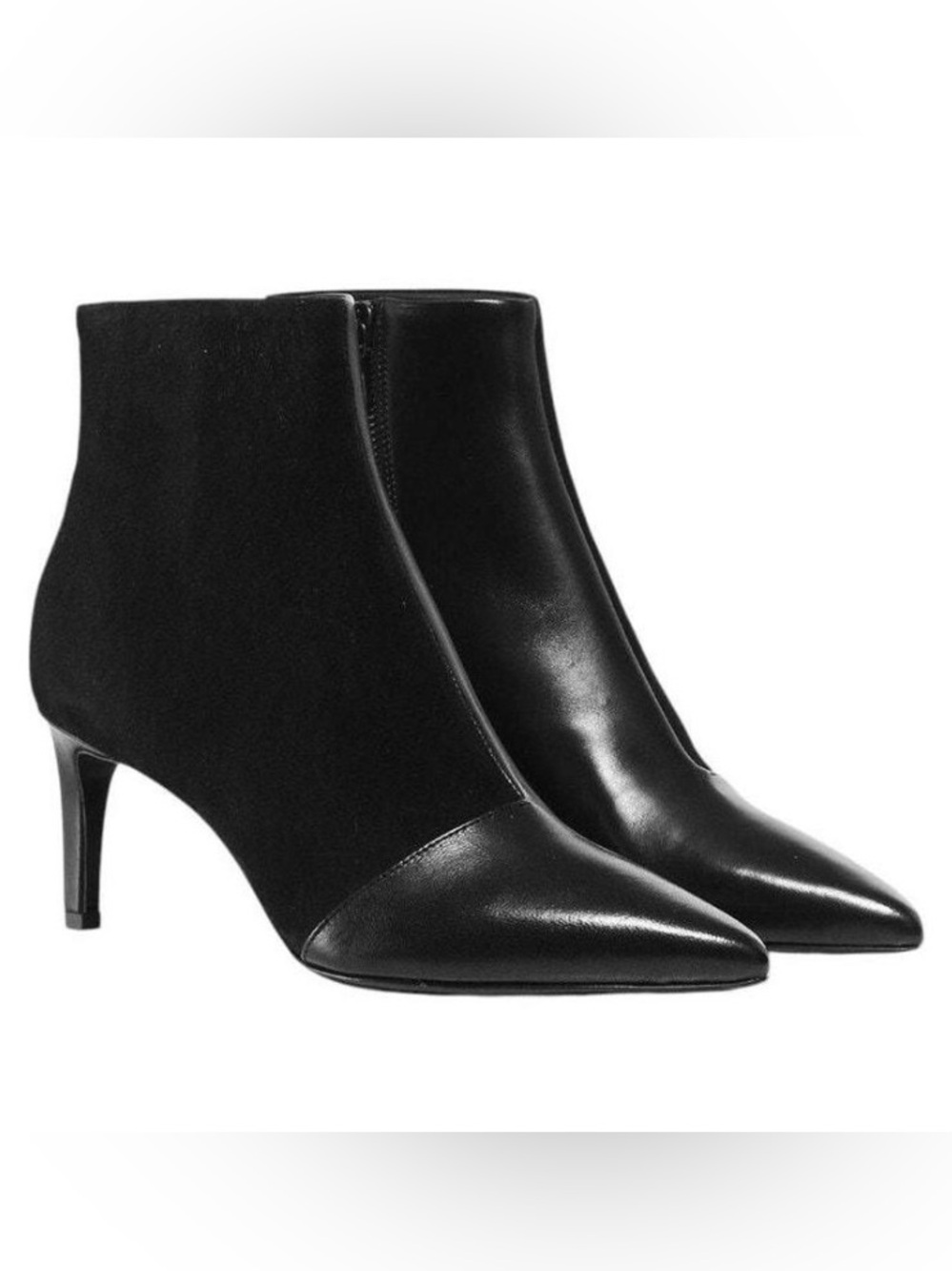 Rag & Bone Beha Heeled Boots in Black Leather Suede Combo size US 7